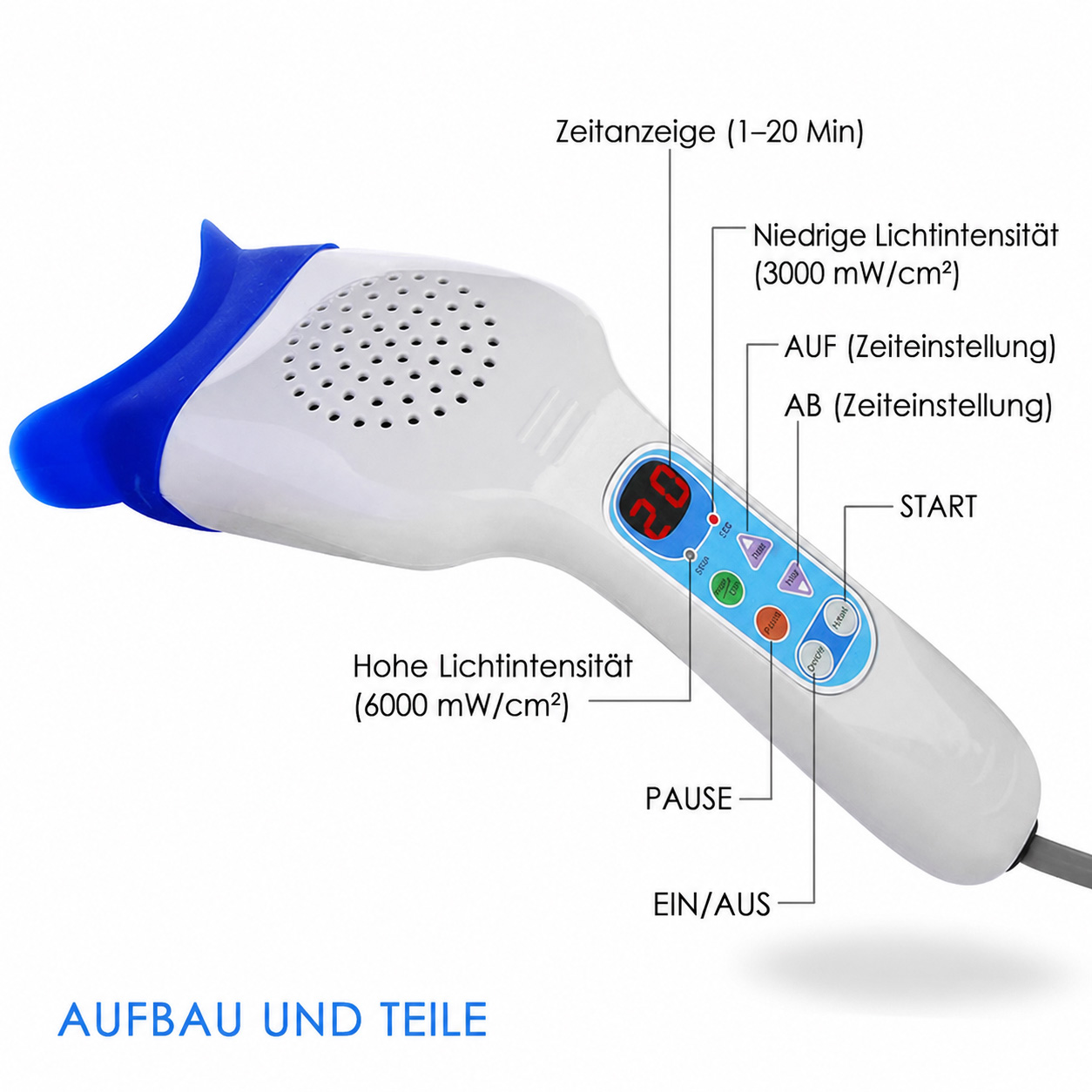 Zahnaufhellung System Dentalger&auml;t LED-Licht f&uuml;r Zahnaufhellung